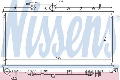 Радиатор, охлаждение двигателя NISSENS 67711