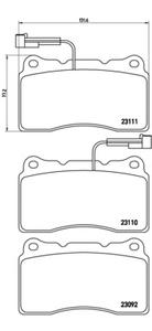 Комплект тормозных колодок, дисковый тормоз BREMBO P23 078