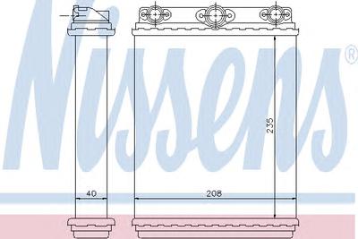 Теплообменник, отопление салона NISSENS  72016