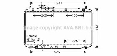 Радиатор, охлаждение двигателя AVA QUALITY COOLING HD2189