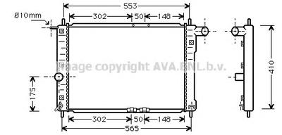 Радиатор, охлаждение двигателя AVA QUALITY COOLING DW 2039