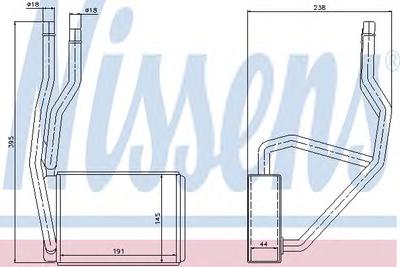 Теплообменник, отопление салона NISSENS  71765
