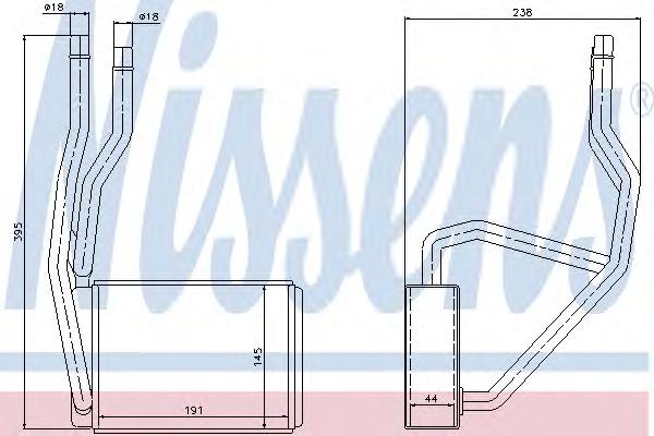 Теплообменник, отопление салона NISSENS