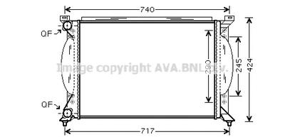 Радиатор, охлаждение двигателя AVA QUALITY COOLING AI 2195