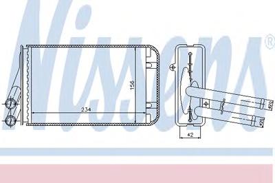Теплообменник, отопление салона NISSENS  70229