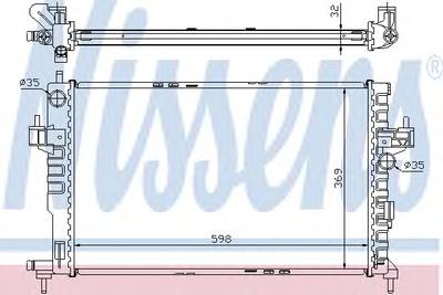 Радиатор, охлаждение двигателя NISSENS 63009A