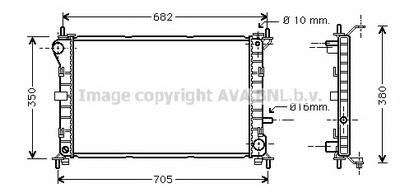 Радиатор, охлаждение двигателя AVA QUALITY COOLING FD 2264