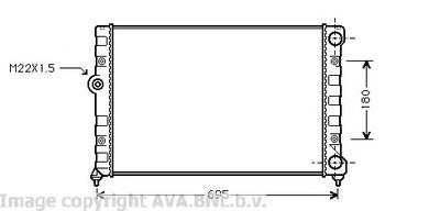Радиатор, охлаждение двигателя AVA QUALITY COOLING VW 2109