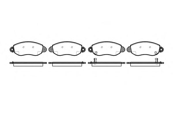 Комплект тормозных колодок, дисковый тормоз ROADHOUSE