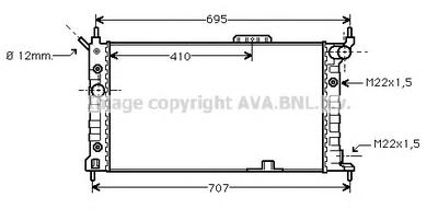 Радиатор, охлаждение двигателя AVA QUALITY COOLING OLA 2169