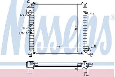 Радиатор, охлаждение двигателя NISSENS 65518