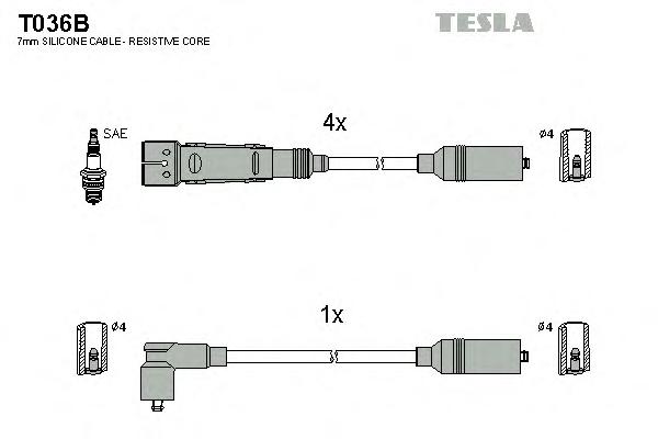 Комплект проводов зажигания TESLA