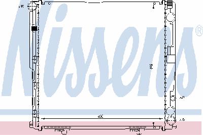 Радиатор, охлаждение двигателя NISSENS 62764A