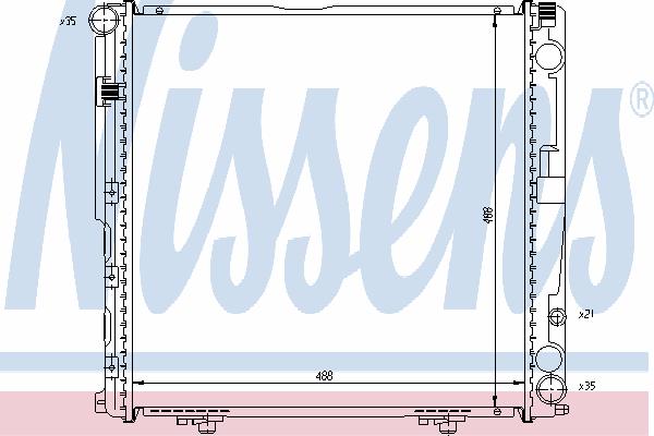 Радиатор, охлаждение двигателя NISSENS