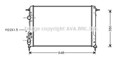 Радиатор, охлаждение двигателя AVA QUALITY COOLING RTA 2241