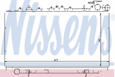 Радиатор, охлаждение двигателя NISSENS 62940