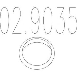 Уплотнительное кольцо, труба выхлопного газа MTS 02.9035