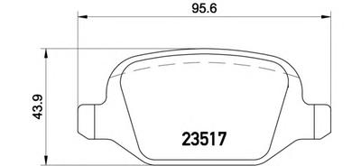 Комплект тормозных колодок, дисковый тормоз BREMBO P23 065