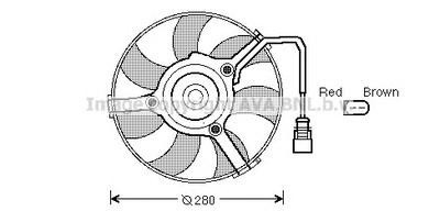 Вентилятор, охлаждение двигателя AVA QUALITY COOLING AI 7516