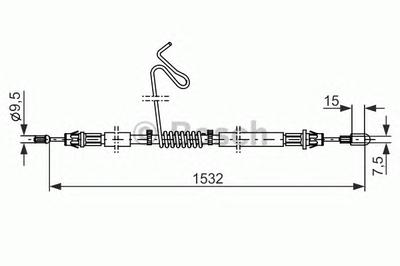 Трос, стояночная тормозная система BOSCH 1 987 482 277