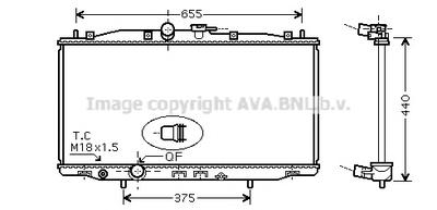 Радиатор, охлаждение двигателя AVA QUALITY COOLING