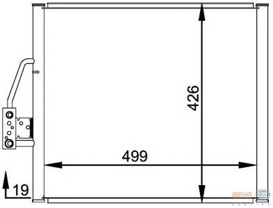 Радиатор кондиционера HELLA