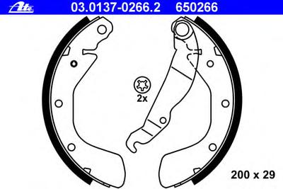 Комплект тормозных колодок ATE 03.0137-0266.2