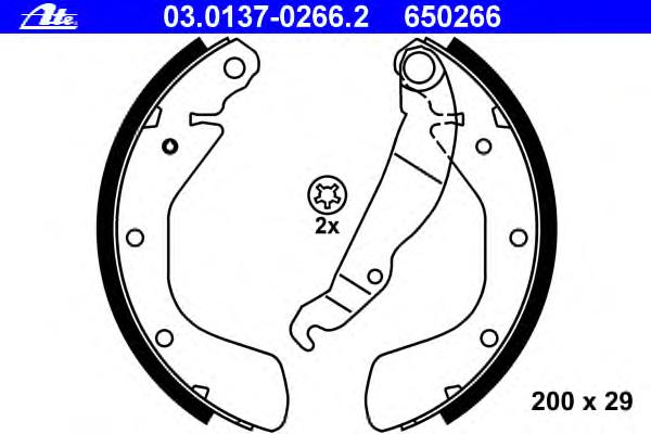 Комплект тормозных колодок ATE