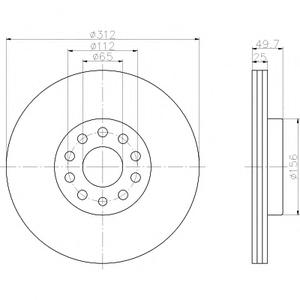 Тормозной диск TEXTAR 98200 1205 0 1