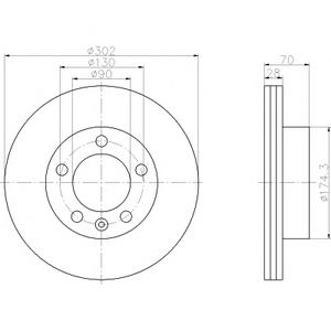 Тормозной диск TEXTAR 98200 2286 0 1