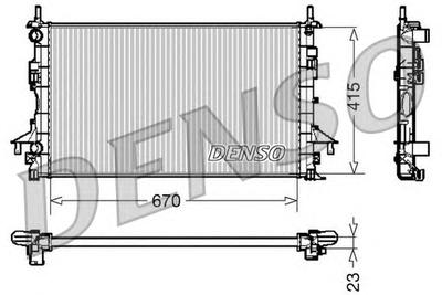 Радиатор, охлаждение двигателя DENSO DRM23083