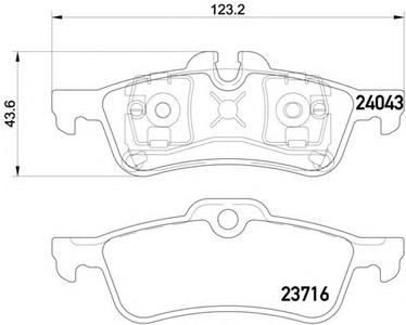 Комплект тормозных колодок, дисковый тормоз TEXTAR 24043 16,3 0 5