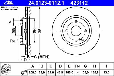 Тормозной диск ATE 24.0123-0112.1