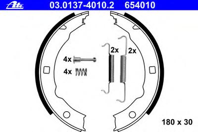 Комплект тормозных колодок, стояночная тормозная система ATE 03.0137-4010.2