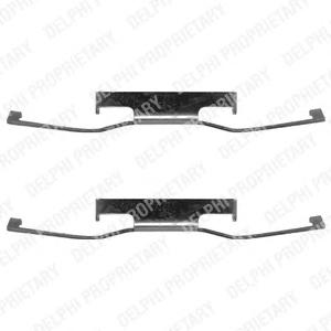 Комплектующие, колодки дискового тормоза DELPHI