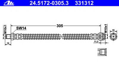 Тормозной шланг ATE 24.5172-0305.3