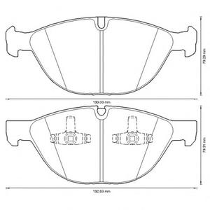 Комплект тормозных колодок, дисковый тормоз JURID 573317JC
