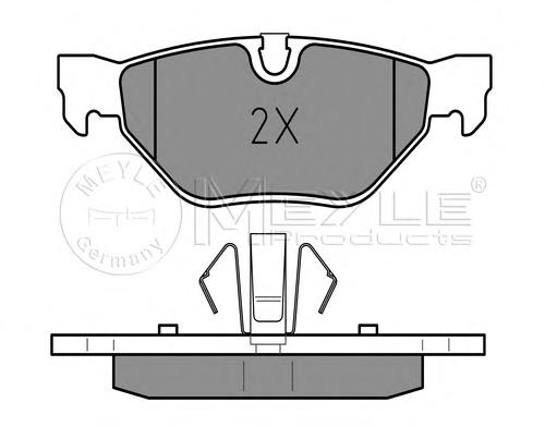 Комплект тормозных колодок, дисковый тормоз MEYLE