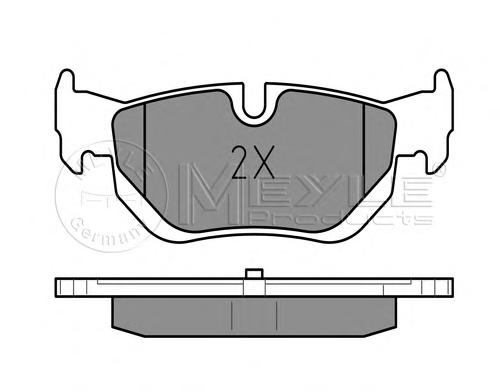 Комплект тормозных колодок, дисковый тормоз MEYLE
