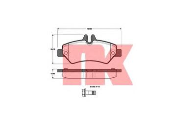 Комплект тормозных колодок, дисковый тормоз NK 223363