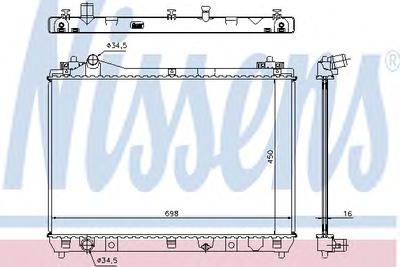 Радиатор охлаждения NISSENS 64200