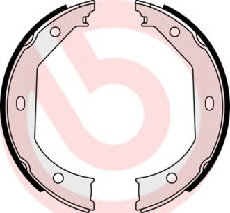 Комплект тормозных колодок, стояночная тормозная система BREMBO