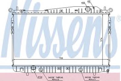 Радиатор охлаждения NISSENS 61629