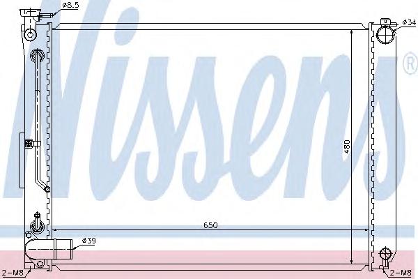 Радиатор, охлаждение двигателя NISSENS