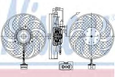 Вентилятор, охлаждение двигателя NISSENS 85541
