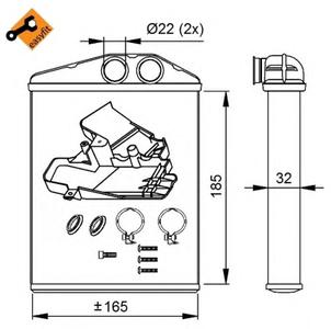 Радиатор печки NRF 54275