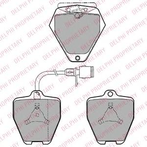 Комплект тормозных колодок, дисковый тормоз DELPHI