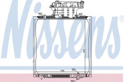 Радиатор охлаждения NISSENS 62873