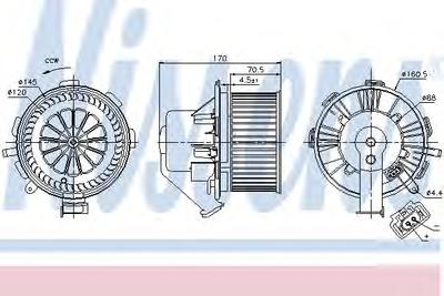 Вентилятор салона NISSENS 87106
