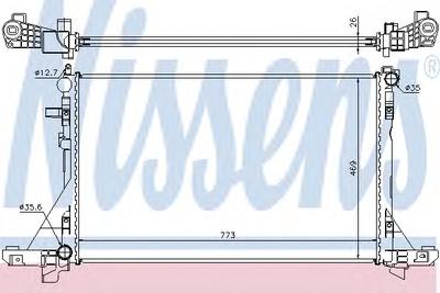 Радиатор, охлаждение двигателя NISSENS 630733